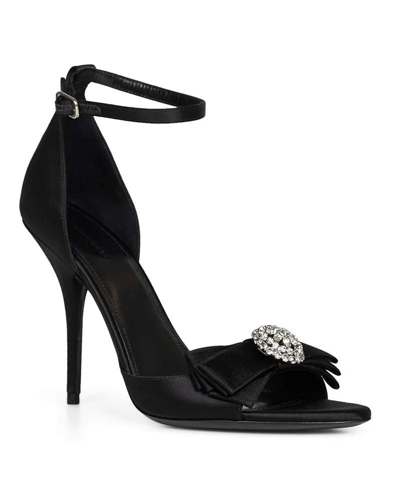 Balenciaga Women's Black Avenue Palazzo 110 Mm Sandals Viscose Black