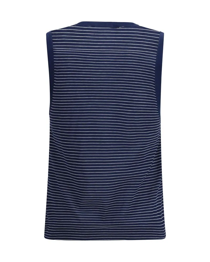 AMI Paris Women's Blue Cotton Tank Tops Navy