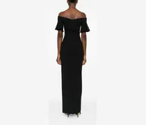 Off-Shoulder Maxi Dress — Black