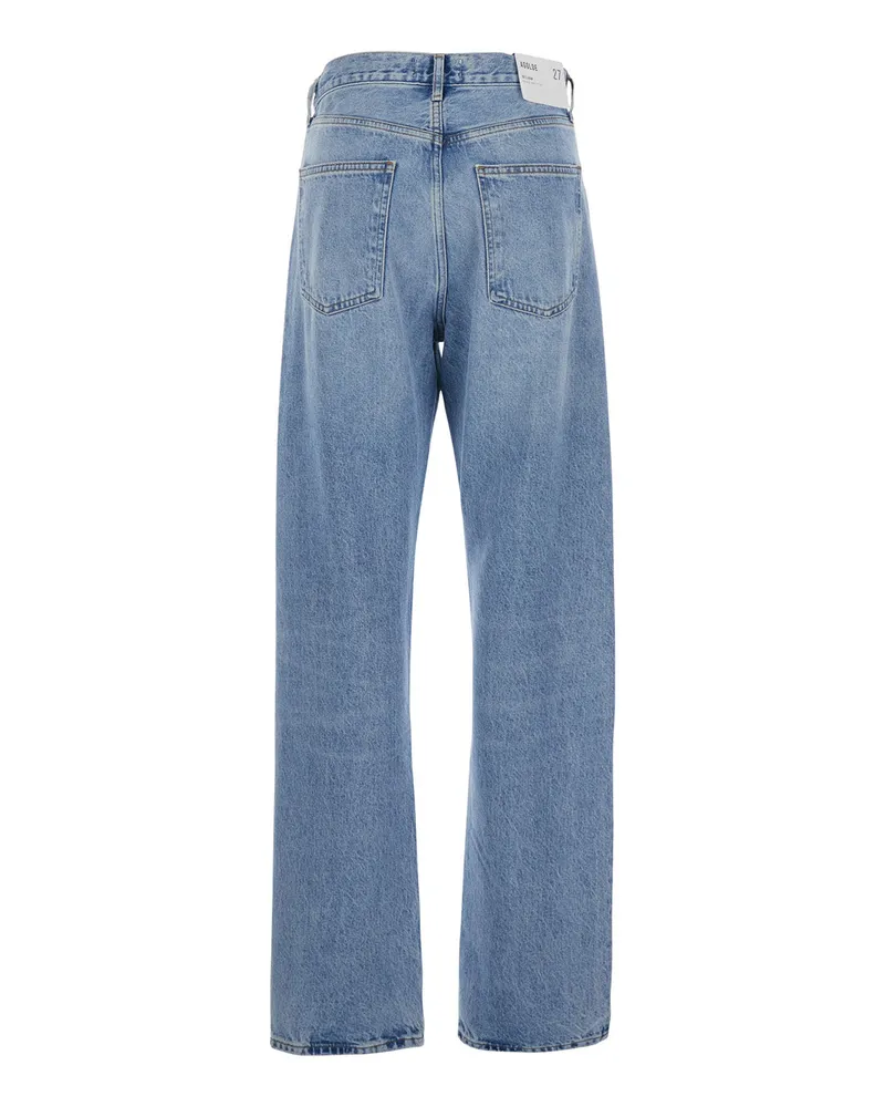 AGOLDE Women's Five-Pocket Jeans Blue Cotton Blue