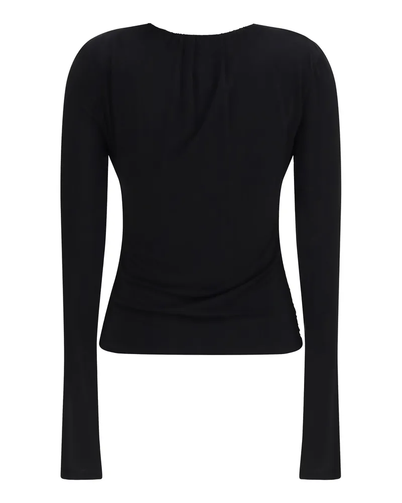 Max Mara Women's Beato Long-Sleeved Top Nero Viscose; Elastane Black