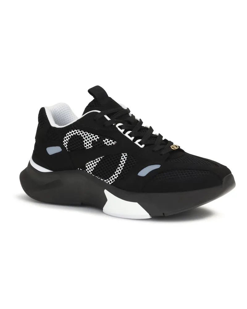 Valentino Garavani Men's Demivee Mesh And Suede Sneakers Nero-Nero-Grigio C-Bianco-Ne-Bia-Ne Upper: Fabric; Sole: Rubber Nero/nero/grigio C/bianco/ne-bia-ne Nero