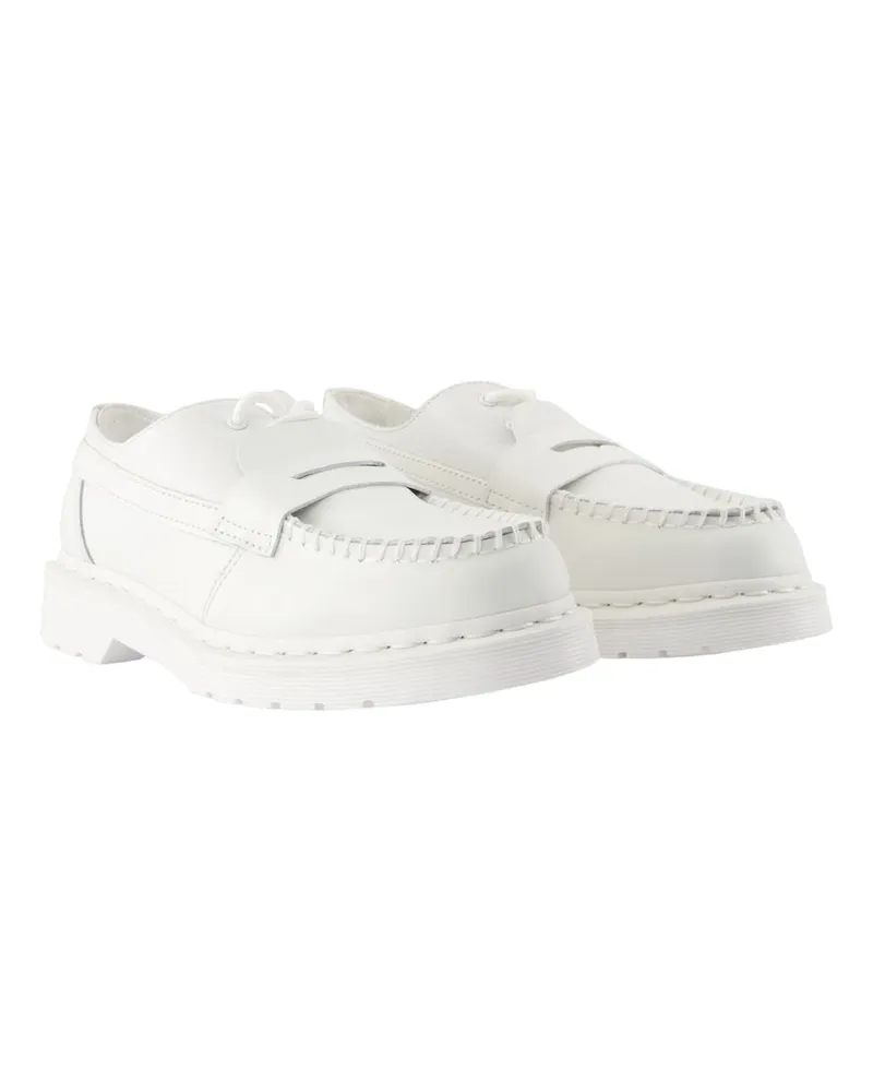 Maison Margiela Women's 1461-Penton Loafers -  X Dr Martens Leather White Calfskin Shoes Flat-Shoes White
