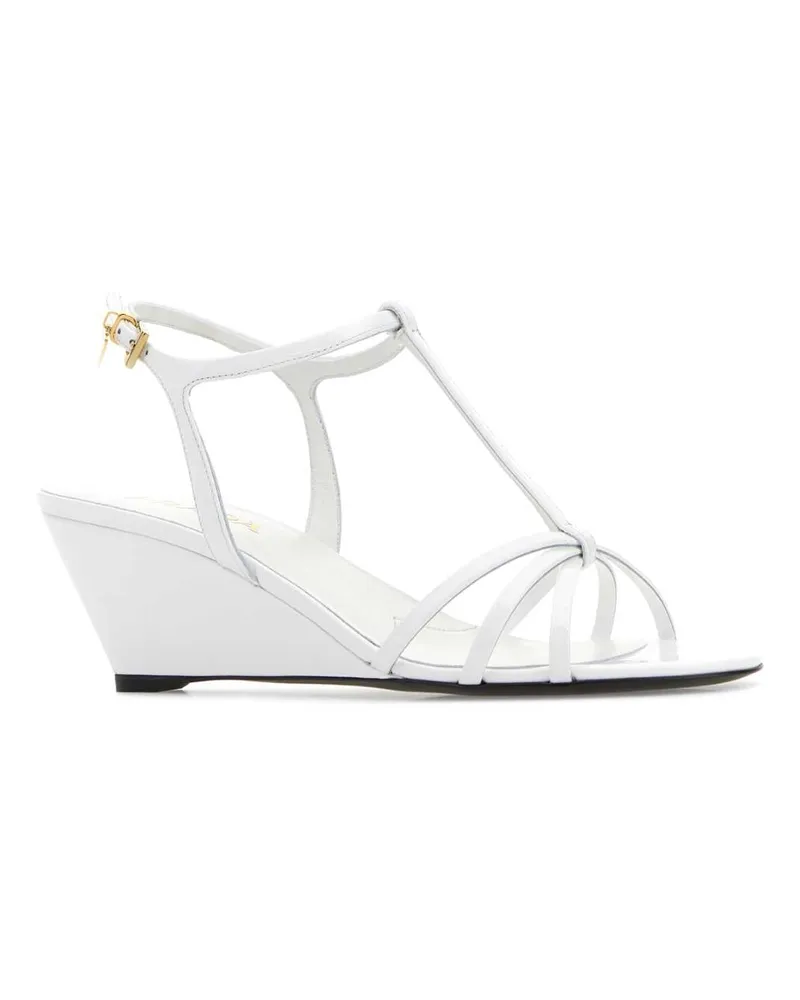 Prada Leather Wedge Sandal — White White