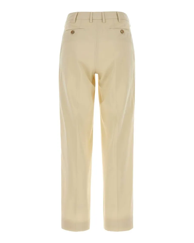 PT TORINO Women's Cream Cotton Emma Pant Burro Exterior: Pantaloni Beige