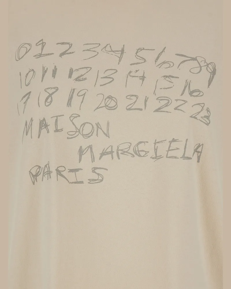 Maison Margiela Logo-Print Crew Neck T-Shirt — White White