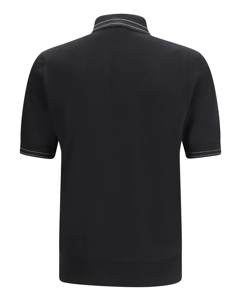 Dolce & Gabbana 100% Silk Polo — Black Black