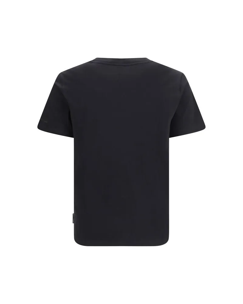 Moose Knuckles Men Black Cotton T-Shirt Black
