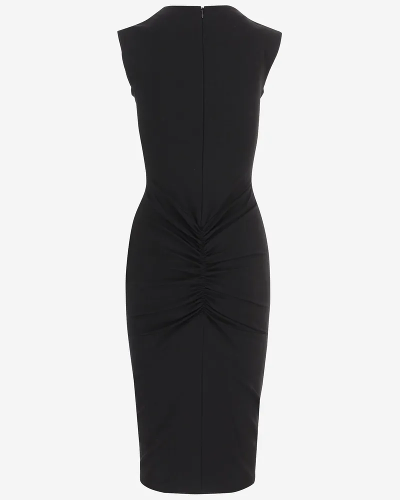 Jacquemus Women Midi Dress Alba With Ruffles Black Viscose Black