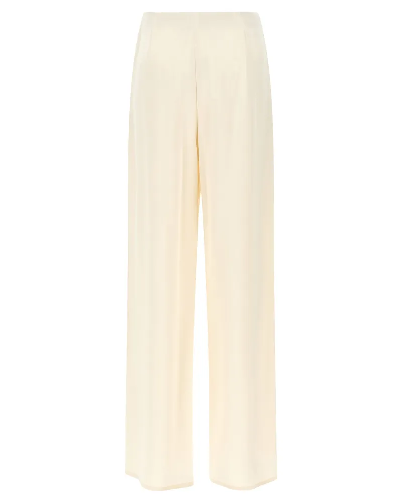 Max Mara Women's White Silk Casual Pants White