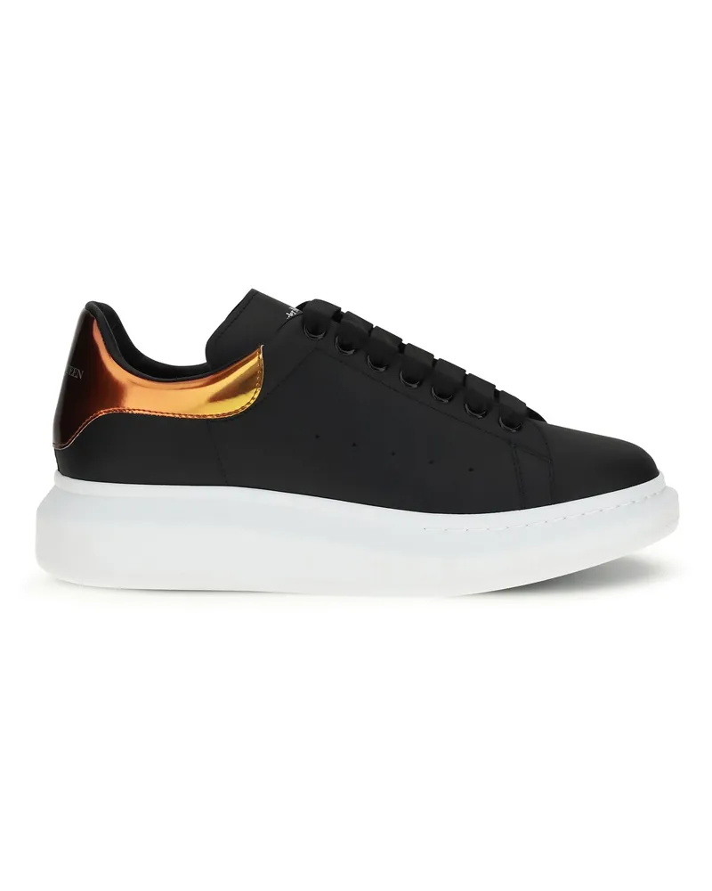 Alexander McQueen Men's Sneakers Platform Black-Orange Trainers Black/orange Black