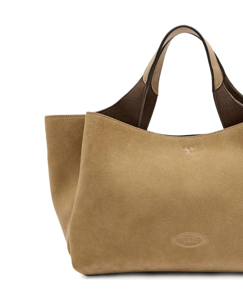 TOD'S Suede Tote Bag — Caramel Caramel