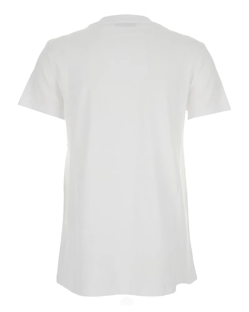 Max Mara Tonal Logo Crewneck T-Shirt — White White
