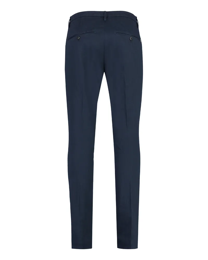 Dondup Men's Gaubert Cotton Chino Trousers Blue Chinos Blue
