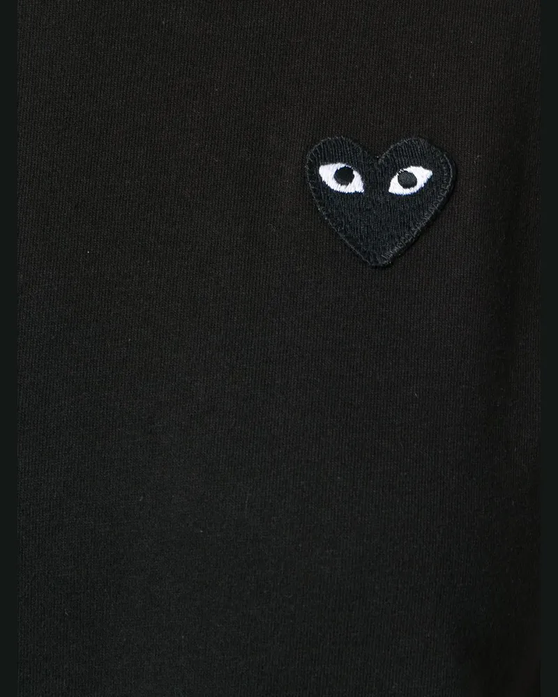 Comme des Garçons Logo-Embroidered Cotton T-Shirt — Black Black