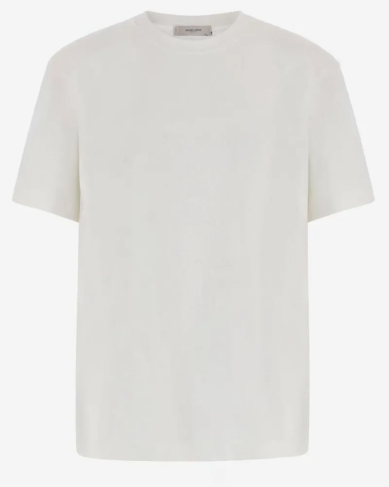 Golden Goose Men's T-Shirt Cotton White T-Shirts And Polos White