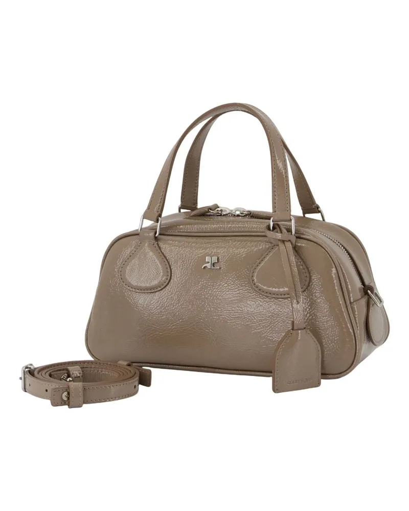 Courrèges Women's Friday Purse -  Leather Brown Calfskin Bags Handbags-Purses Taupe