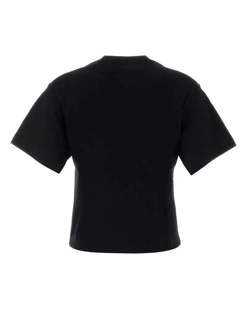 GIMAGUAS Women's Black Cotton Alina T-Shirt Blackgrey Exterior Black
