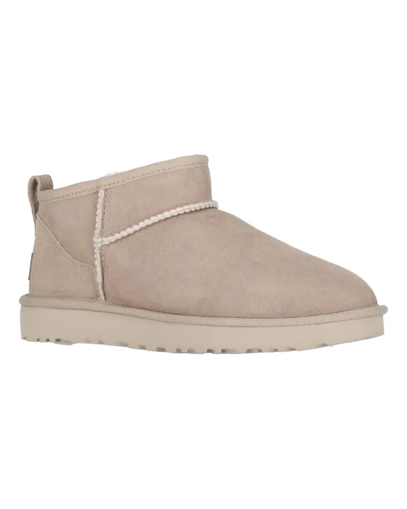 UGG Women's Boots White Upper Material: Leather Beige
