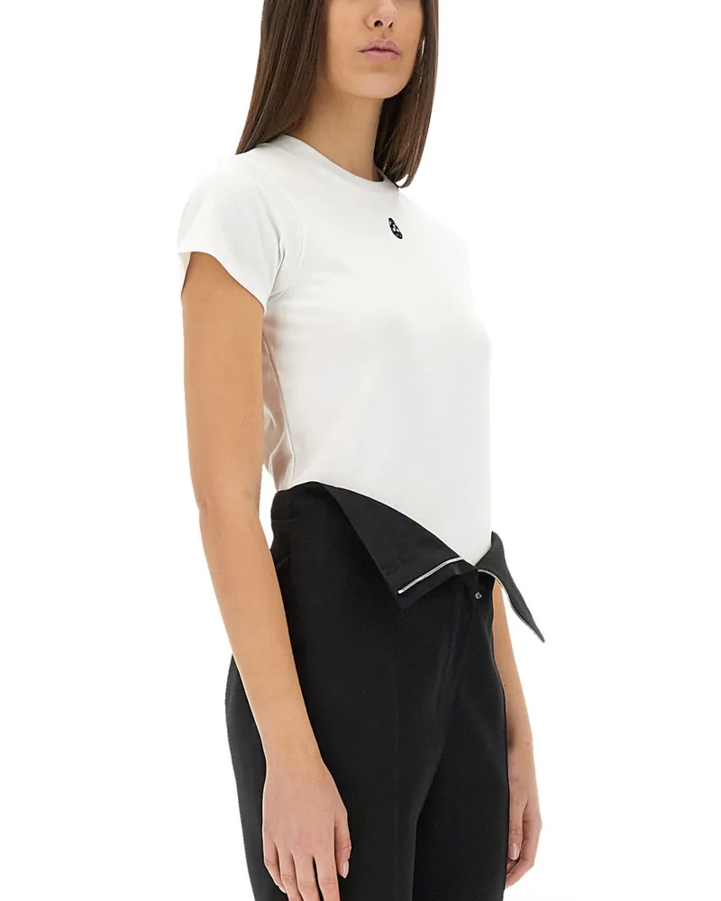 Alexander McQueen Skull Embroidery T-Shirt — White White