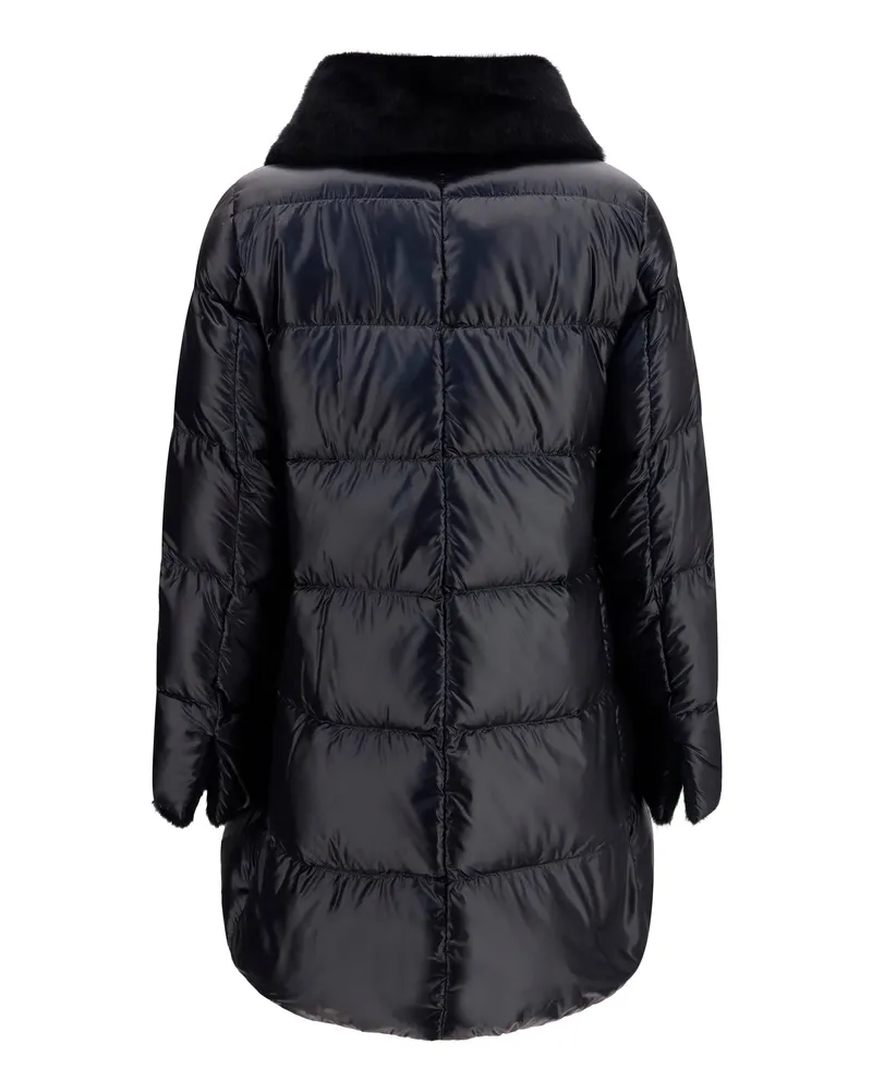 Herno Women's Ultralight Nylon Down Jacket Nero Coat Black