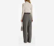 Wool Blend Tailored Trousers — Grey