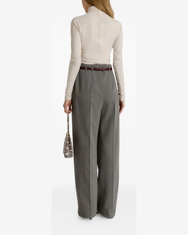 032c Wool Blend Tailored Trousers — Grey Grey
