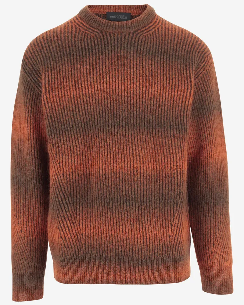 Woolrich Men's Rosewood Mixed-Fiber Knit Sweater Brown