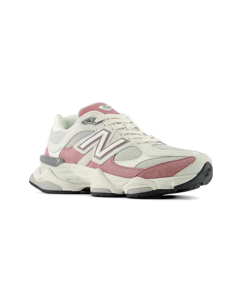 New Balance Mesh and Suede Colourblock Sneaker — Pink Pink