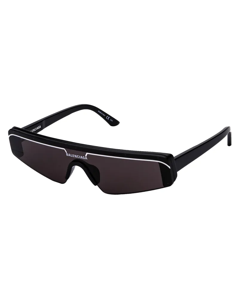 Balenciaga Unisex Sunglasses Black-Grey Acetate Black-Black-Grey Black/black/grey Black