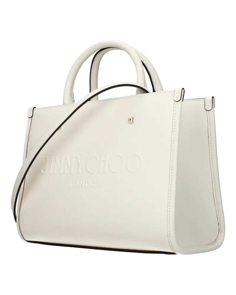 Jimmy Choo Women's White Leather Handbag Bag White