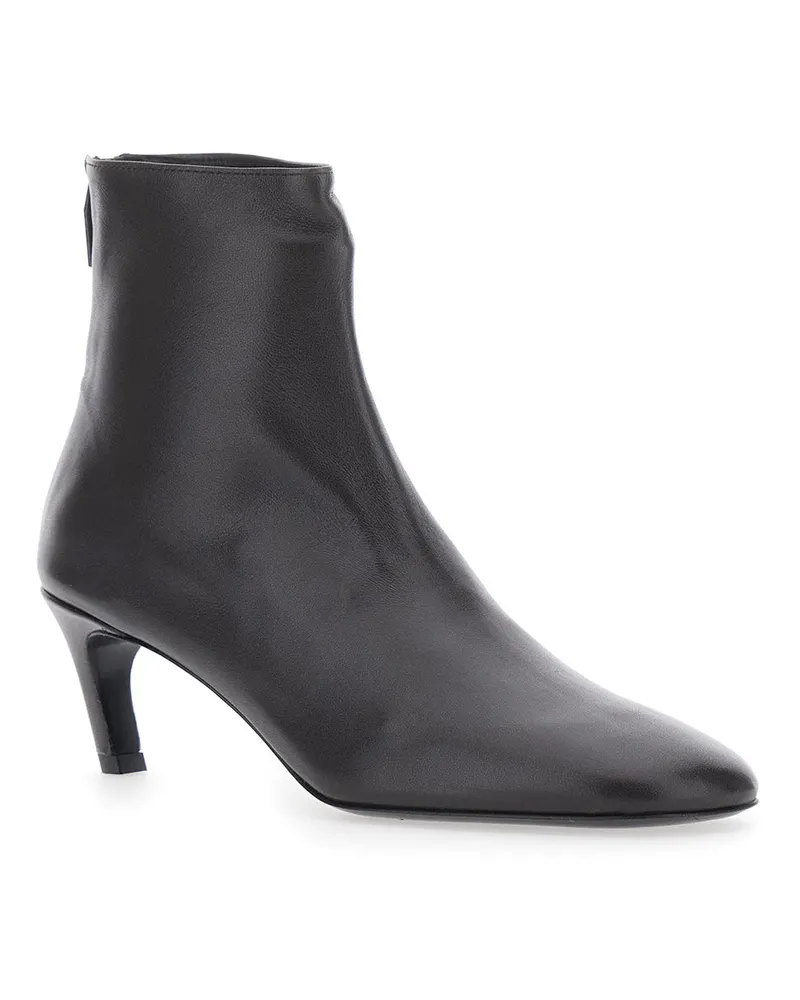 Totême Women's Ankle Boots Brown Leather Black