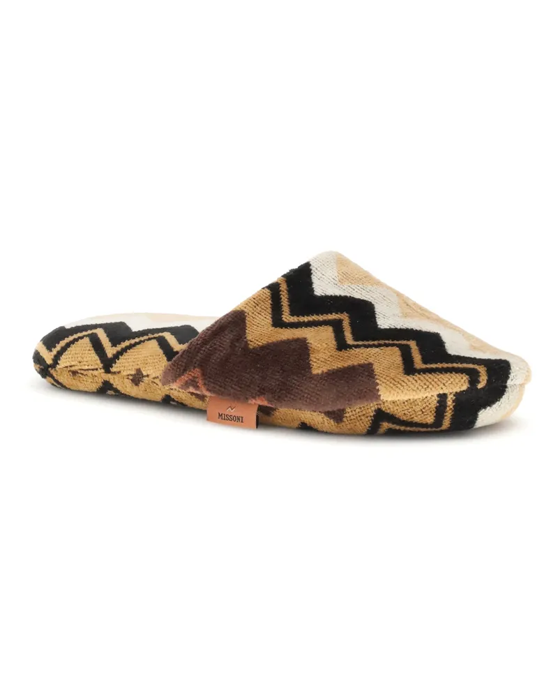 Missoni Unisex Giacomo Slippers Black Multicolor Cotton Extras Black