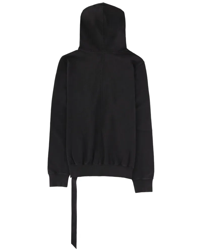 DRKSHDW by Rick Owens Oversized Cotton Hooded Sweatshirt — Black Black