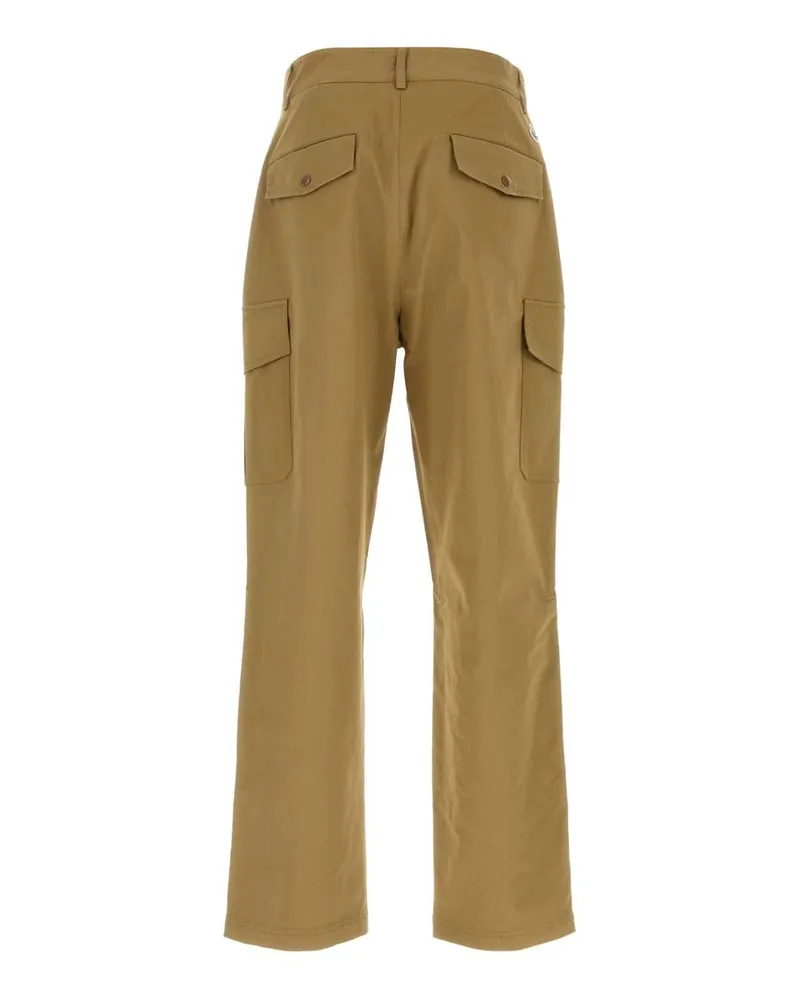Moncler Men's Beige Stretch Cotton Cargo Pant 248 Exterior: Elastane Pantaloni Trousers Beige