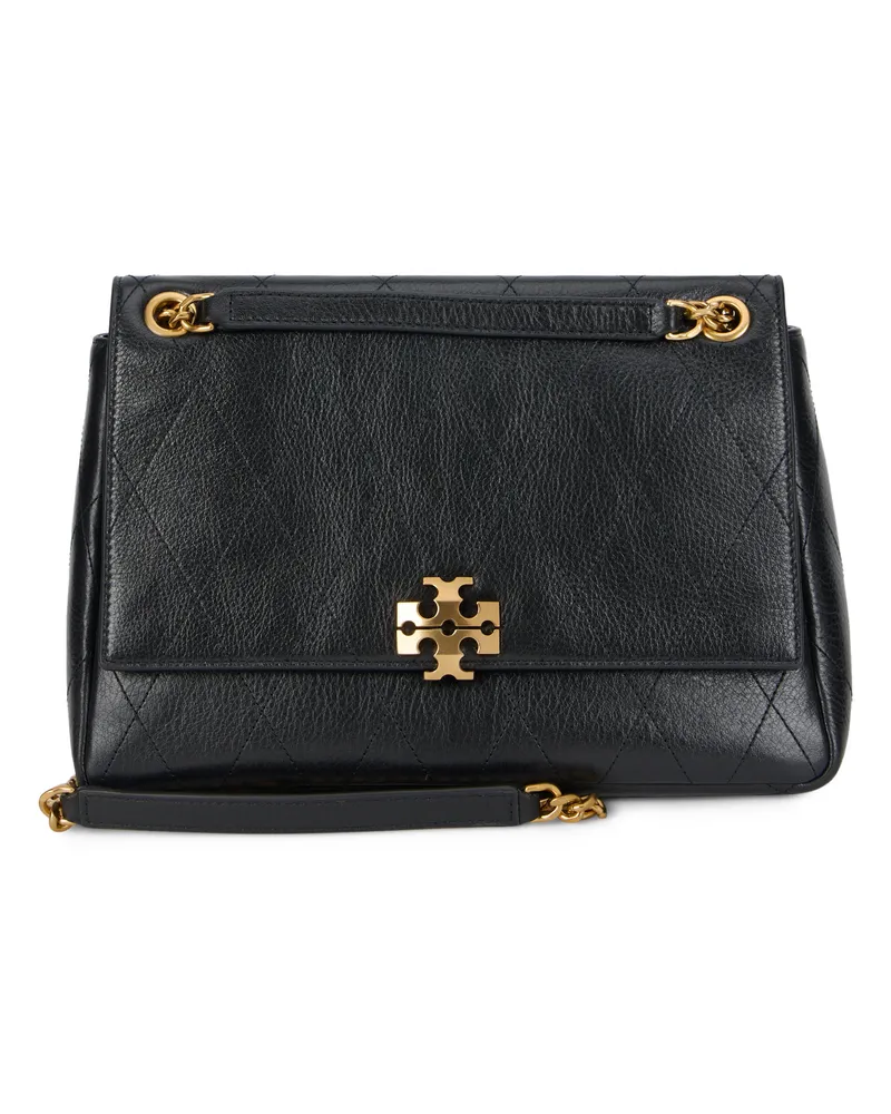Tory Burch Women's Shoulder Bag Black Leather Chain Black