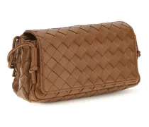 Intrecciato Shoulder Bag — Brown