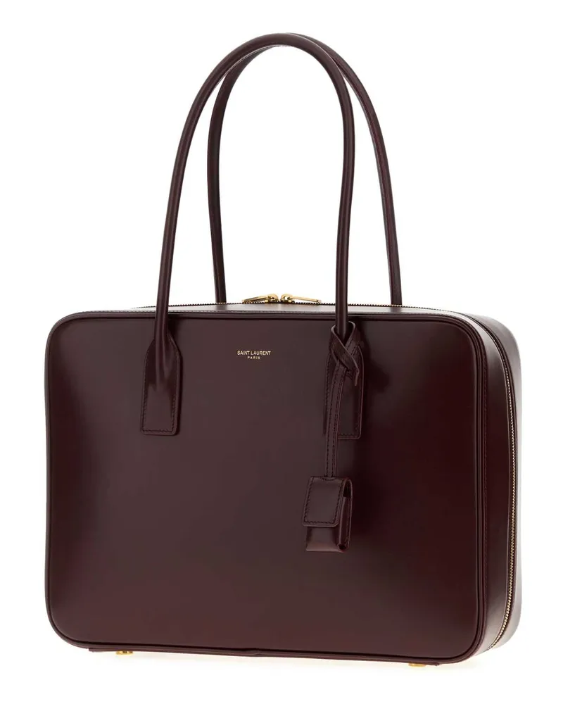 Saint Laurent Women's Grape Leather Sac De Jour Handbag Hot Wine Borse A Mano Brown
