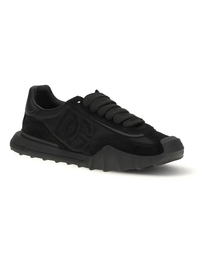Dolce & Gabbana Men's Dg Athletic Sneakers Nero-Nero Nero/nero Black