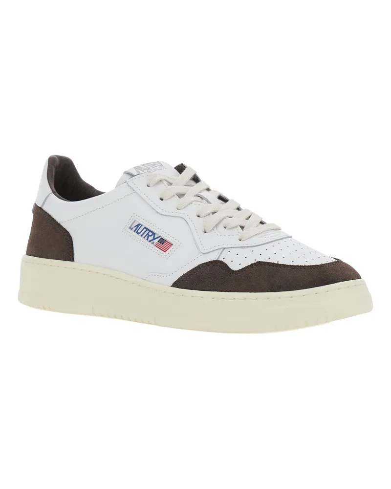 AUTRY Men's Sneakers Medalist Low Brown Leather Cow Trainers Brown
