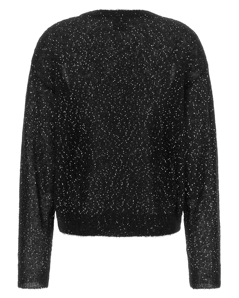 NUDE Micro Sequin-Embellished Mohair Blend Sweater — Black Black