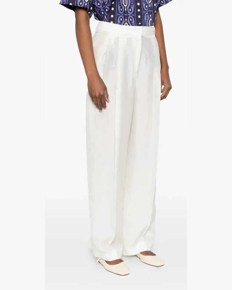 Fabiana Filippi Women's Pleat Trousers Ss26 W Off-white