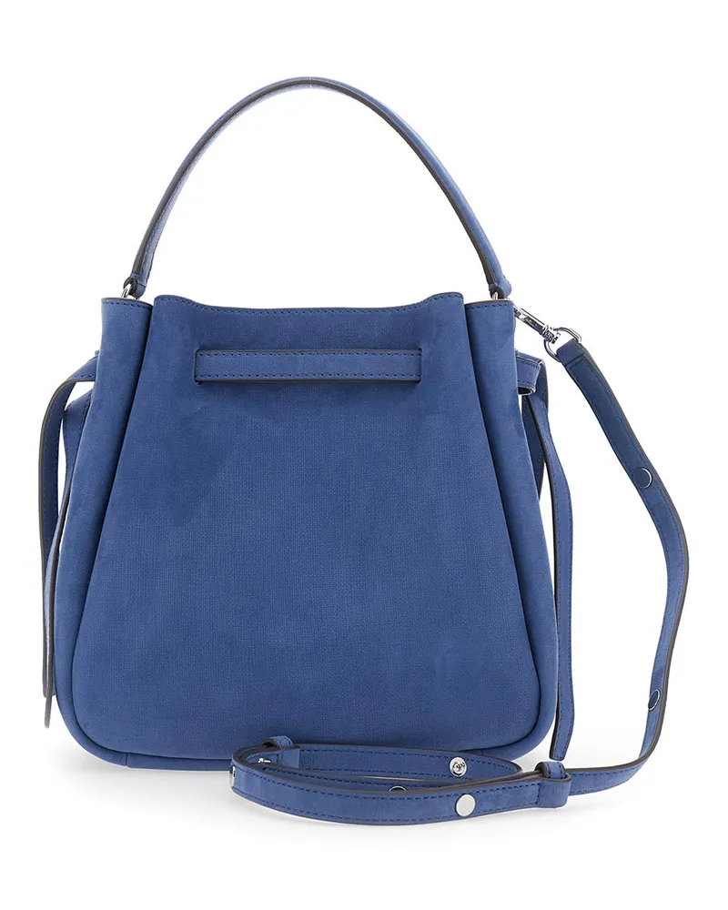 Tory Burch Women's Handbag Romy Bucket Blue Lamb Handbags Hand Bags Blue