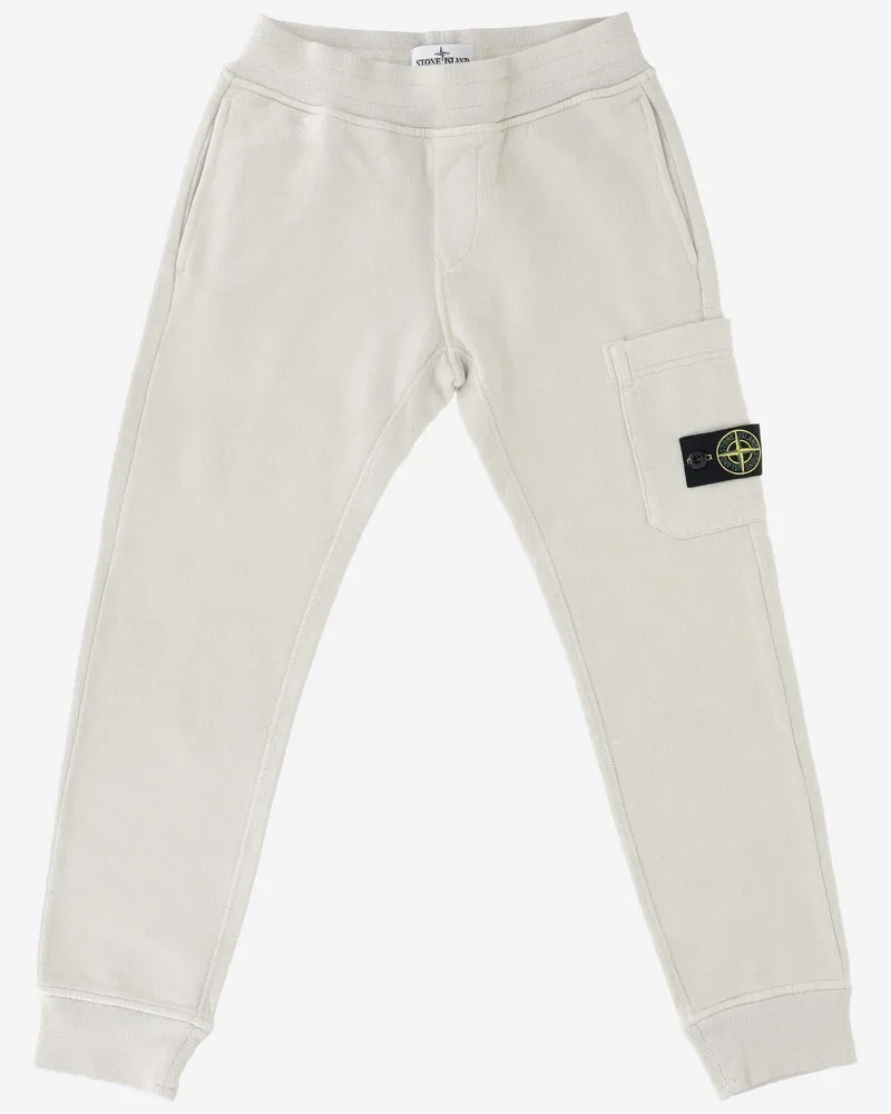 Stone Island Cotton Joggers — White White