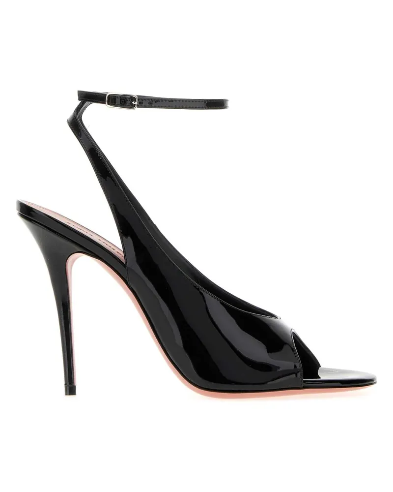 Amina Muaddi Blacksilver Heel — Black Black