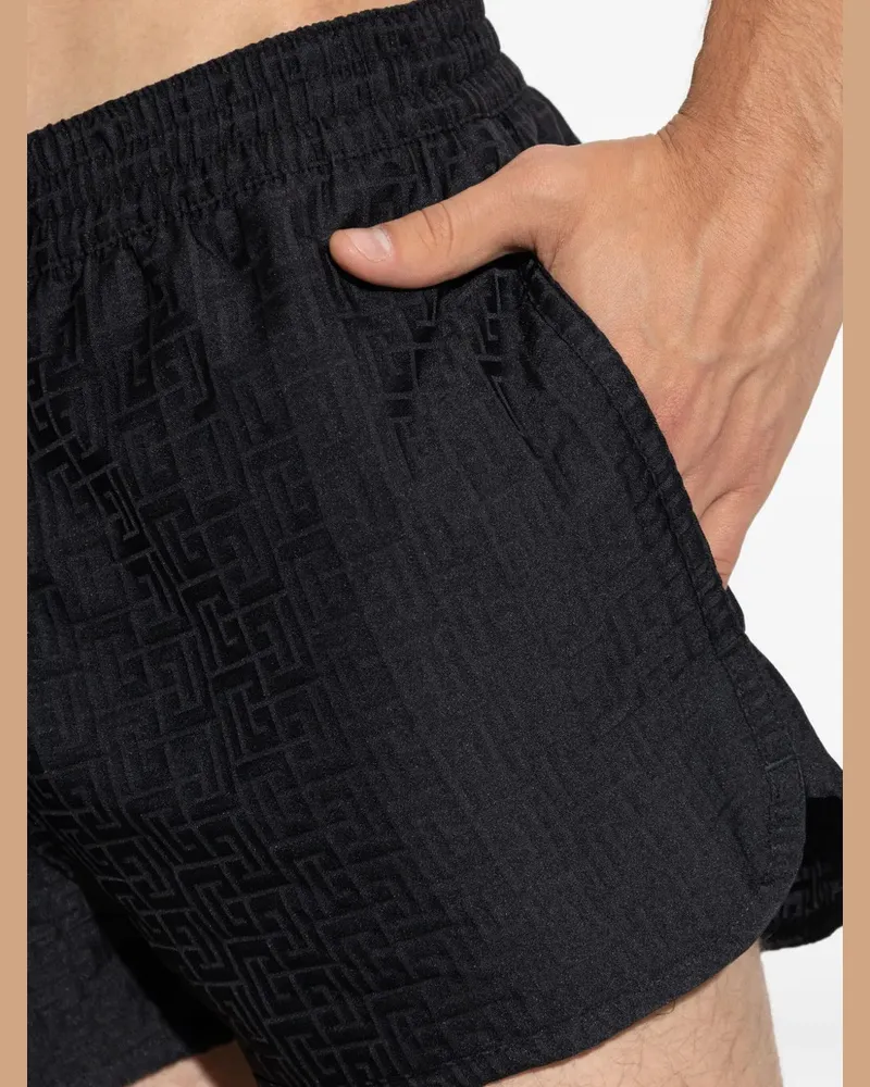Balmain Men's Geometric-Pattern Swim Shorts Aw25 M 
