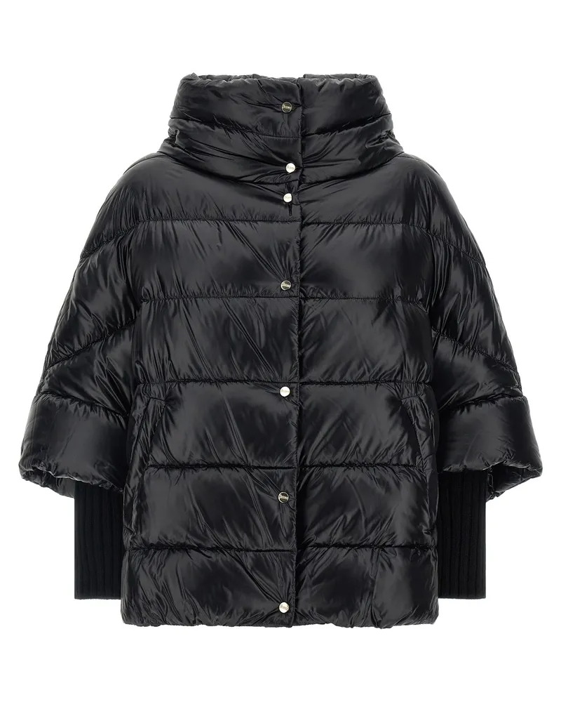 Herno Quilted Polyamide Down Jacket — Black Black