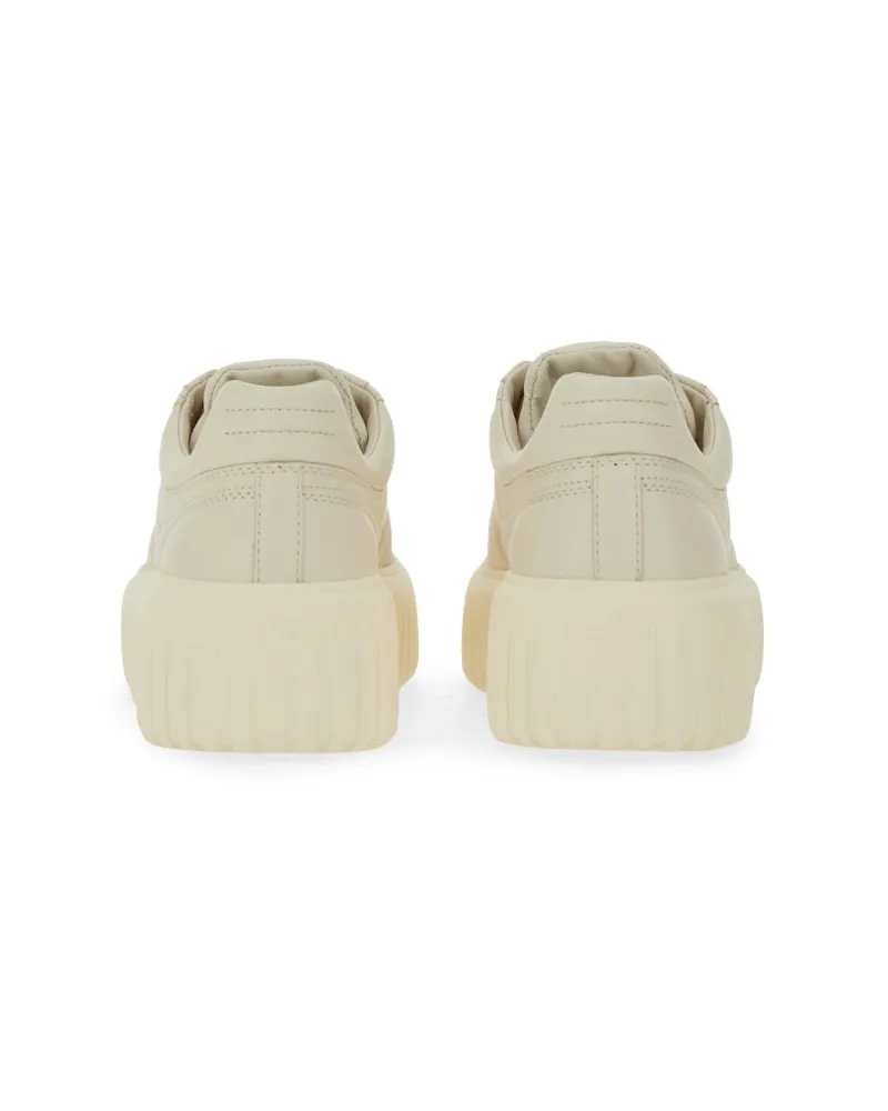 Hogan Nappa Leather H-Stripes Sneaker — Ivory Ivory