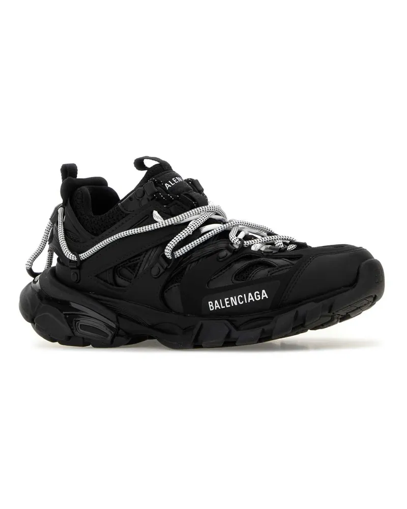 Balenciaga Women's Black Mesh And Rubber Track Trail Laces Sneakers - White Black