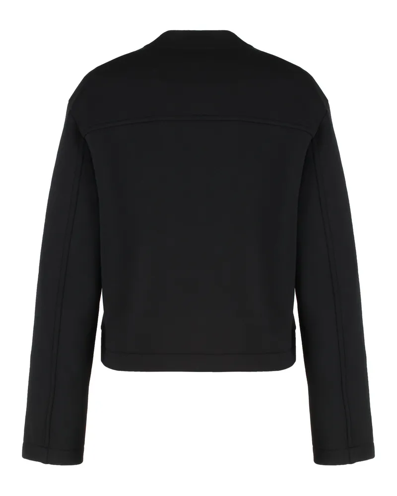 Moncler Women's Sweatshirt Techno Fabric Black Viscose Sweatshirts Sweater Black